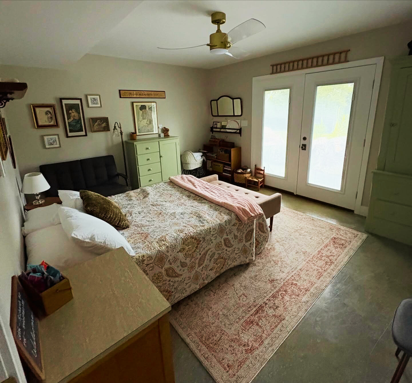 Midwife Doran Richards holding baby